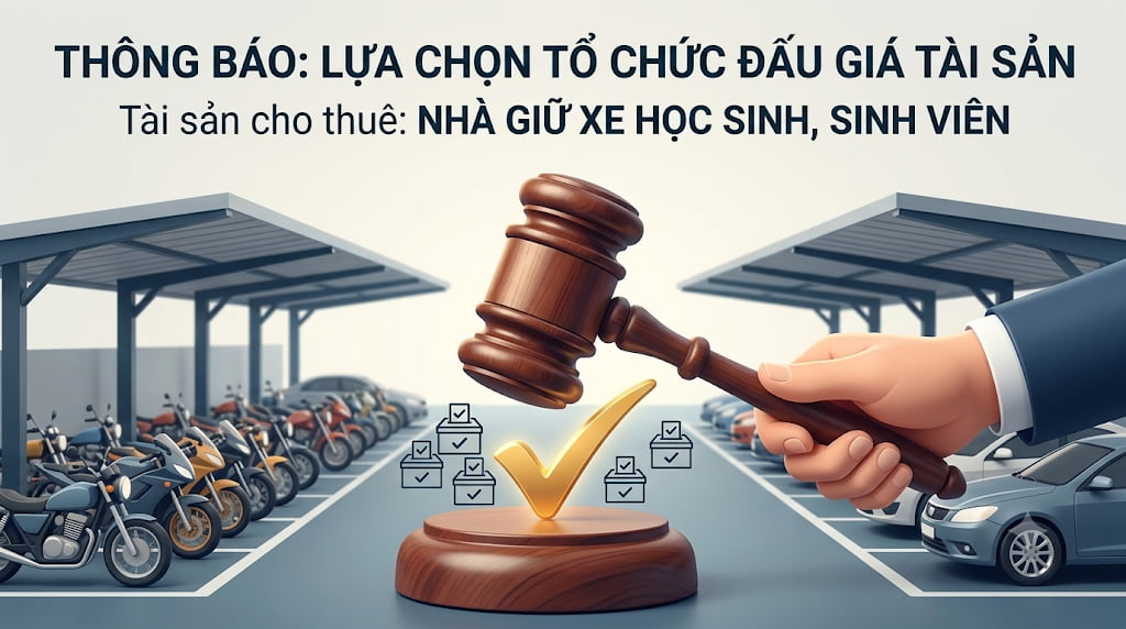 Thông báo Về việc lựa chọn tổ chức hành nghề đấu giá tài sản